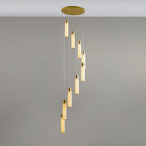 Luminous Alabaster Waterfall Chandelier - CasaraHouse