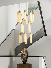 Luminous Alabaster Waterfall Chandelier - CasaraHouse