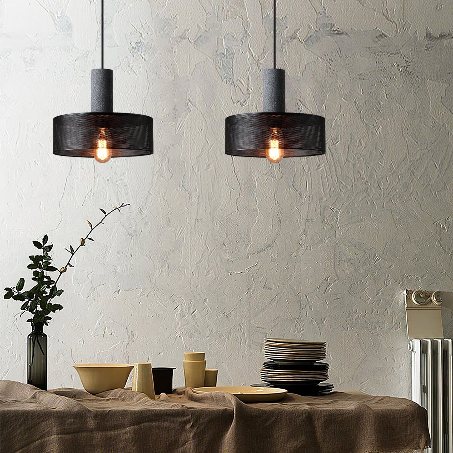 Cemra Industrial Mesh Pendant Light - CasaraHouse