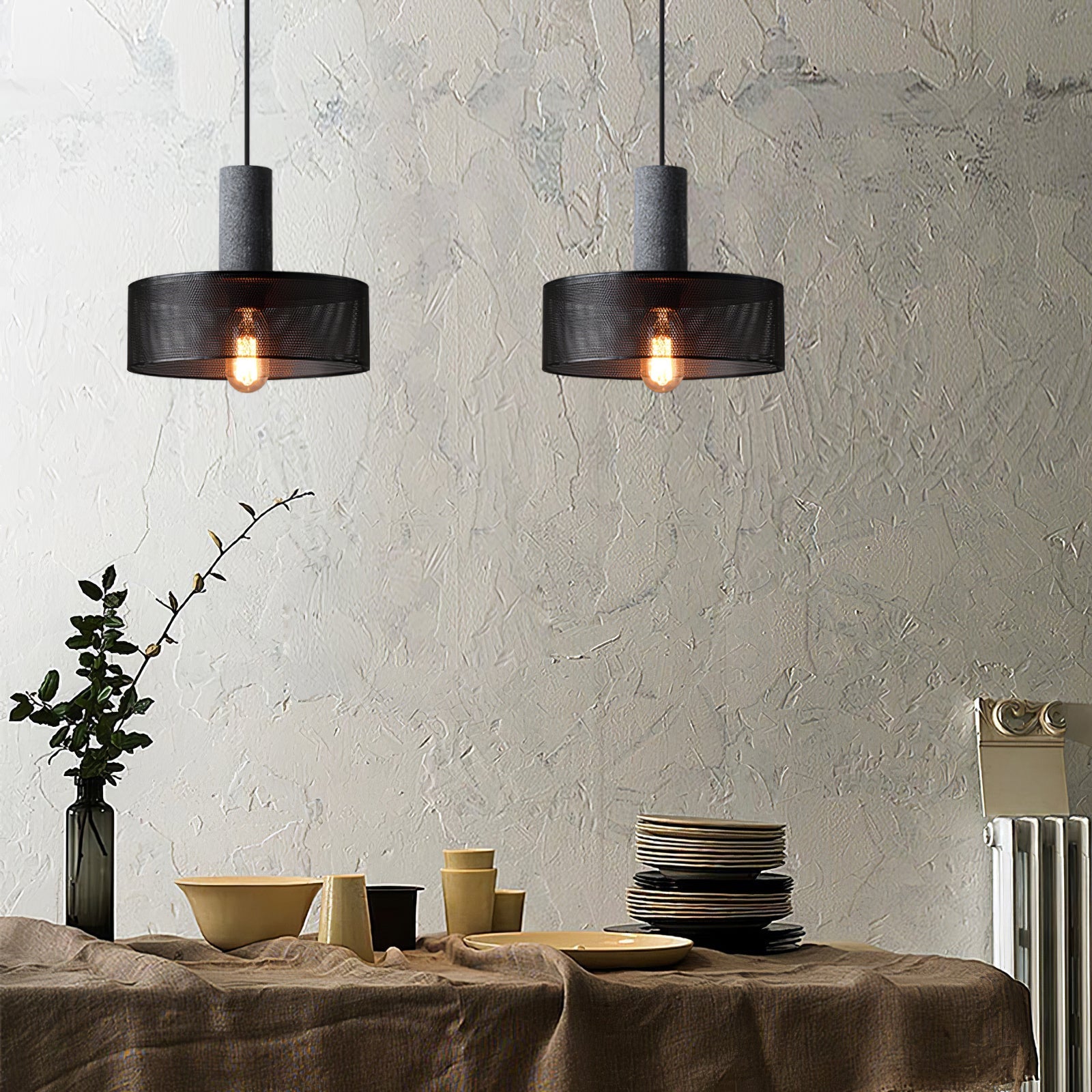 Cemra Industrial Mesh Pendant Light - CasaraHouse