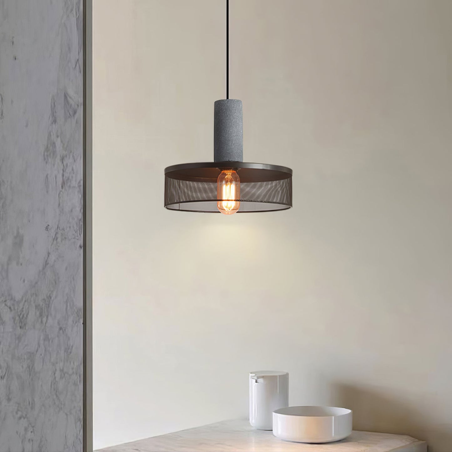 Cemra Industrial Mesh Pendant Light - CasaraHouse