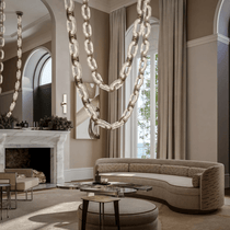 Chain Alabaster Link Chandelier
