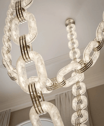 Chain Alabaster Link Chandelier