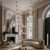 Chain Alabaster Link Chandelier