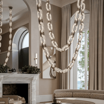 Chain Alabaster Link Chandelier