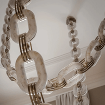 Chain Alabaster Link Chandelier