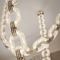 Chain Alabaster Link Chandelier
