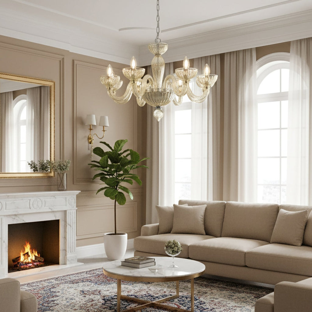 Champagne Ares Murano Glass Chandelier