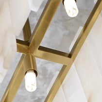 Alabaster Flake Modern Rectangular Dining Room Chandeliers