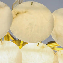 Spain Alabaster Flake Brass Living Room Chandelier