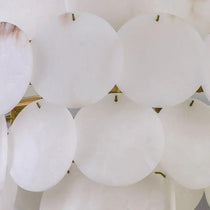 Spain Alabaster Flake Brass Living Room Chandelier