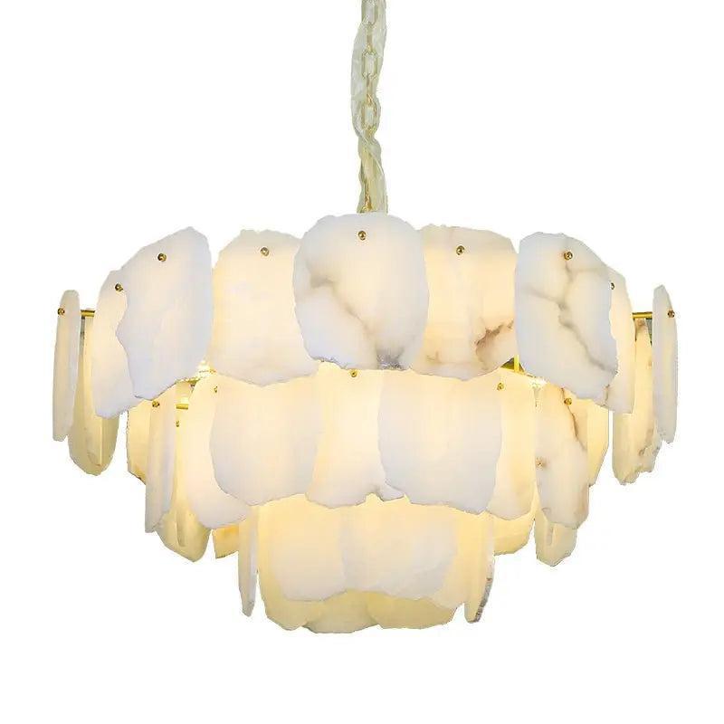 Spain Alabaster Flake Modern Living Room Chandeliers