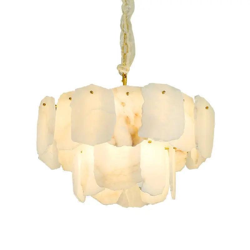 Spain Alabaster Flake Modern Living Room Chandeliers