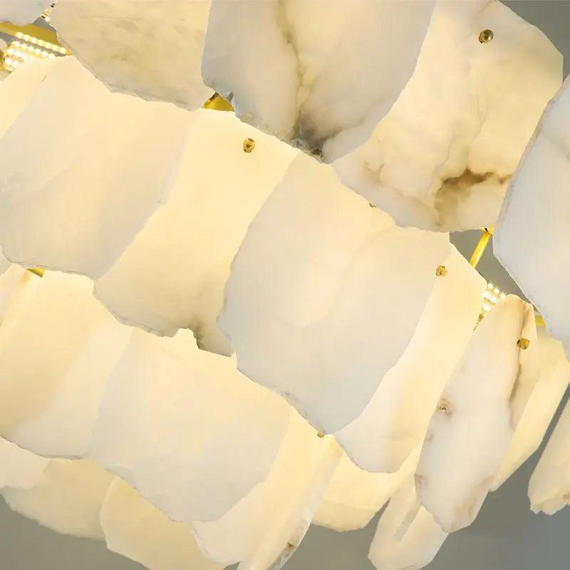 Spain Alabaster Flake Modern Living Room Chandeliers
