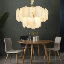 Spain Alabaster Flake Modern Living Room Chandeliers