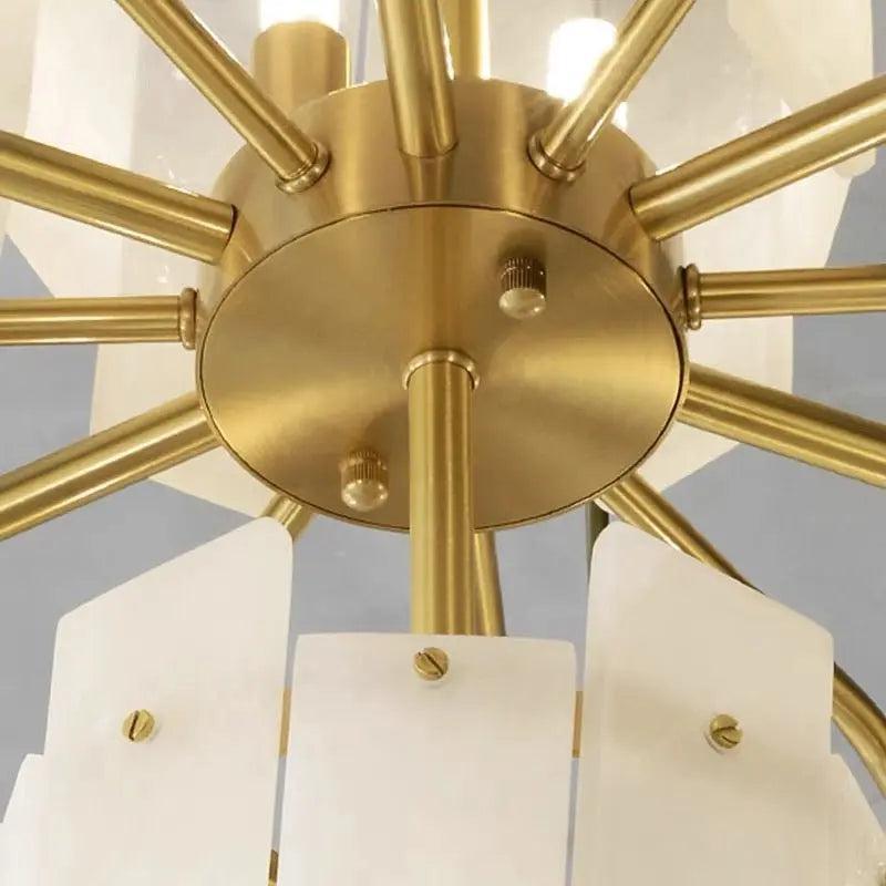 Spain Alabaster Flake Round Modern Chandeliers