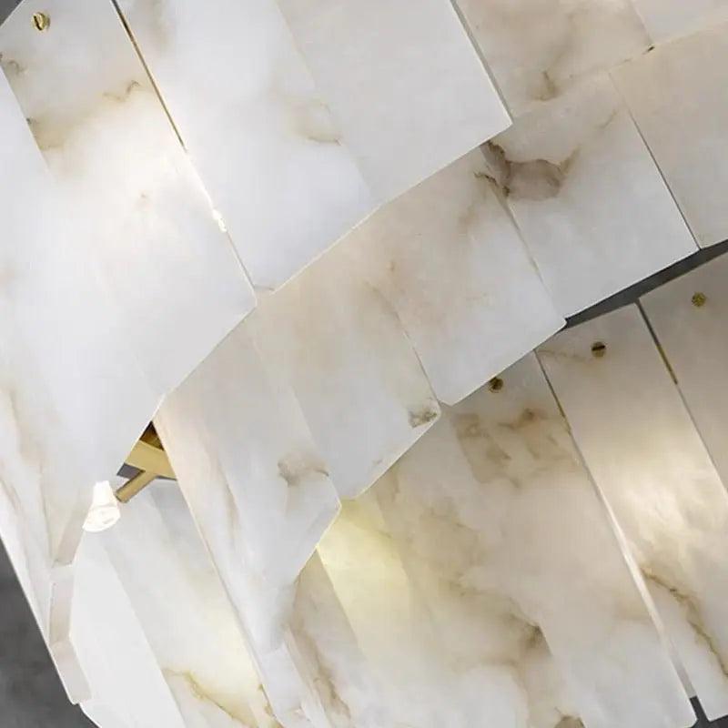Spain Alabaster Flake Round Modern Chandeliers