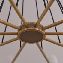 White Ceramics Round Chandelier 44", 10-lights