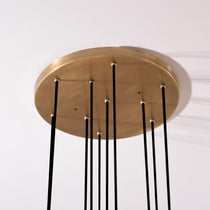 White Ceramics Round Chandelier 18"，10-lights