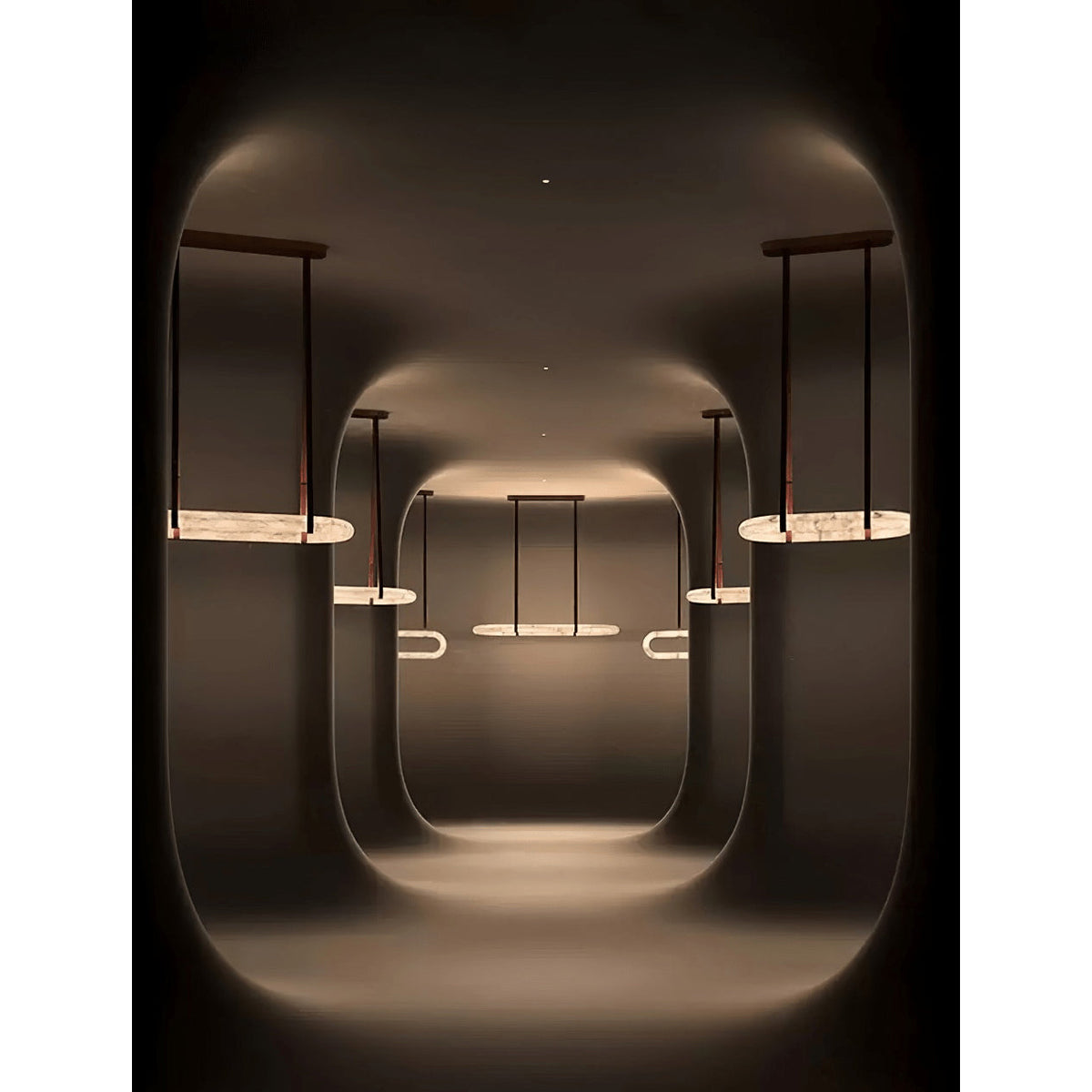 Circle Alabaster Chandelier
