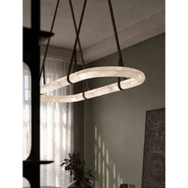 Circle Alabaster Chandelier
