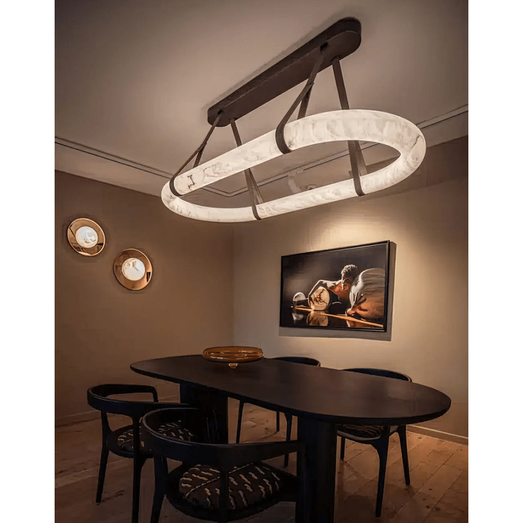 Circle Alabaster Chandelier