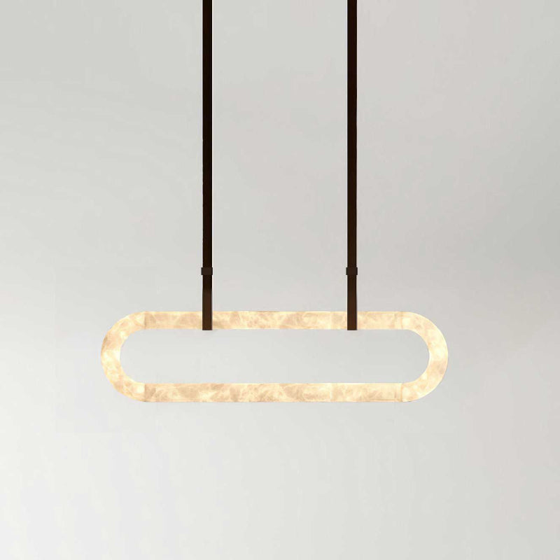 Circle Alabaster Chandelier