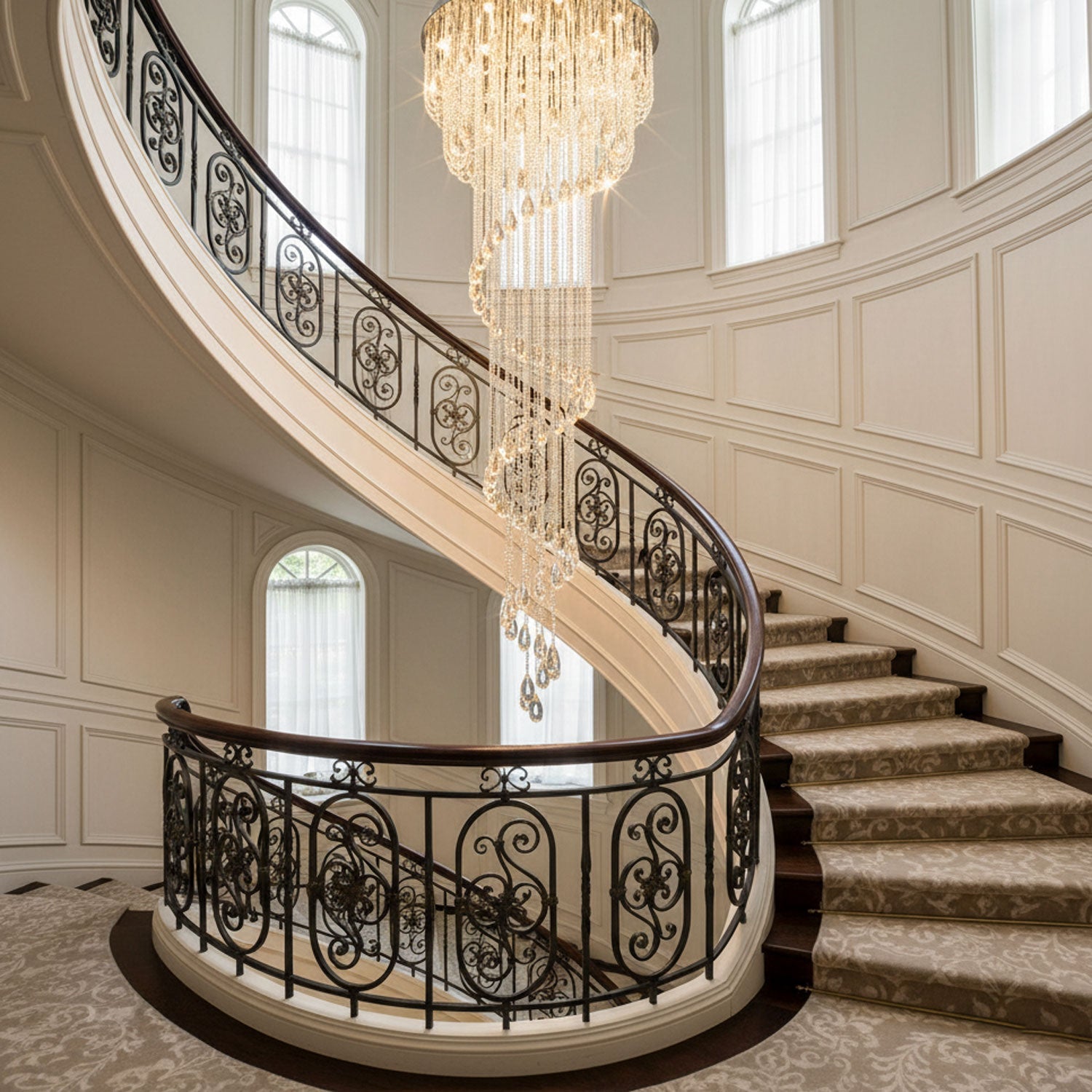 Elegant Harmony Spiral Chandelier - CasaraHouse