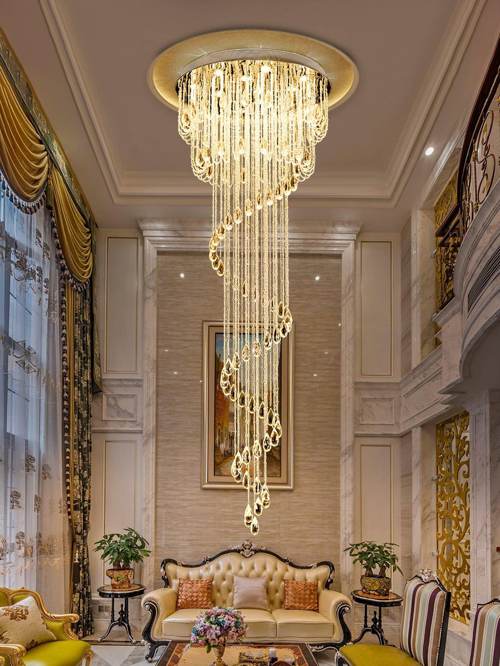 Elegant Harmony Spiral Chandelier - CasaraHouse
