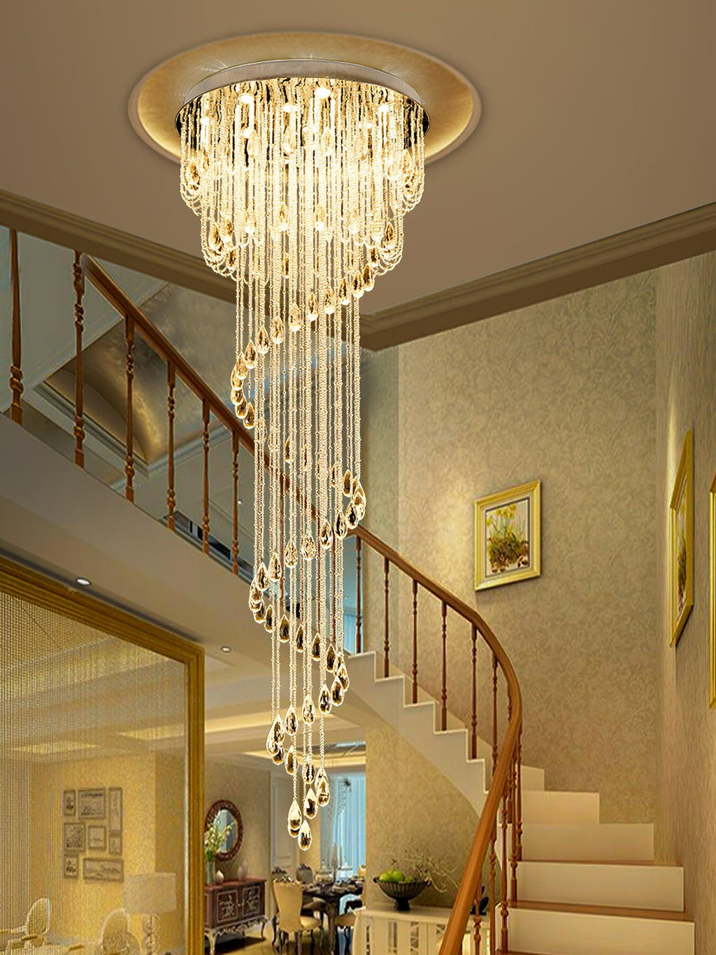 Elegant Harmony Spiral Chandelier - CasaraHouse