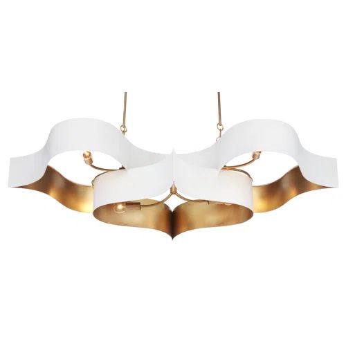 Classic Lotus 1 Tier 6 Light Chandelier