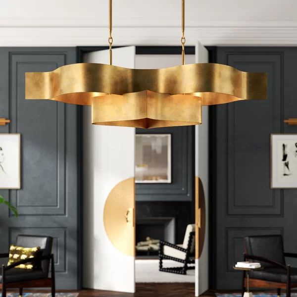 Classic Lotus 1 Tier 6 Light Chandelier