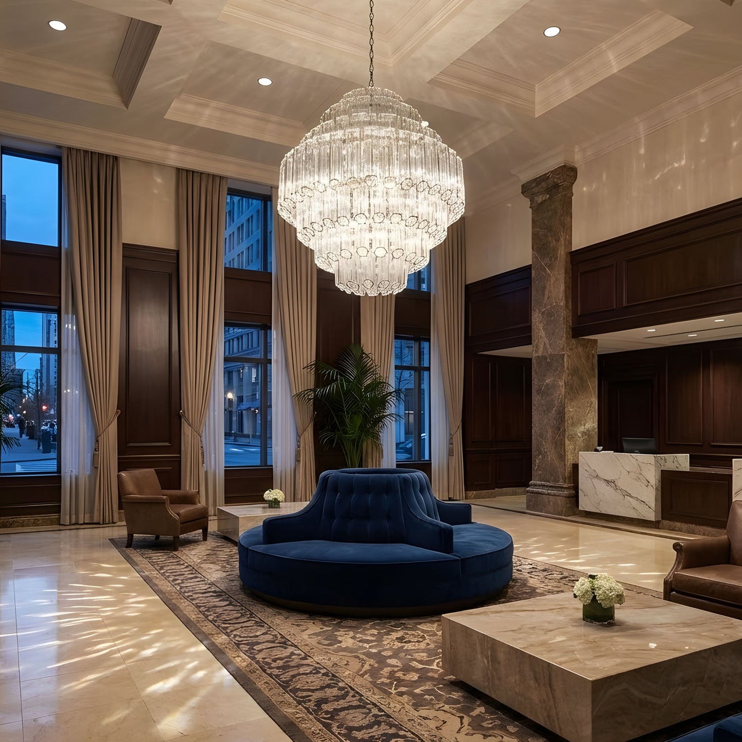 Contemporary Clear Grande Palermo Chandelier - CasaraHouse