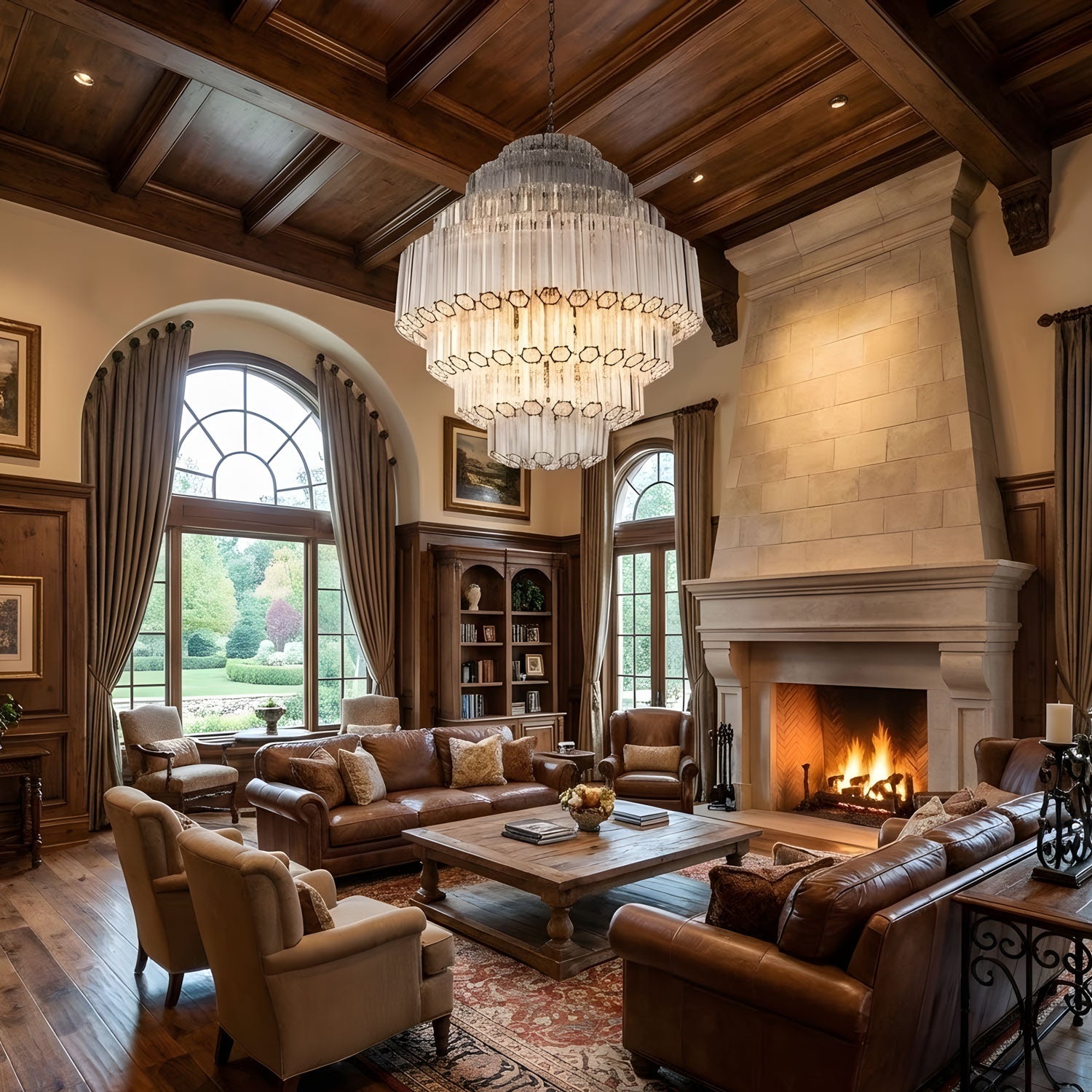 Contemporary Clear Grande Palermo Chandelier - CasaraHouse