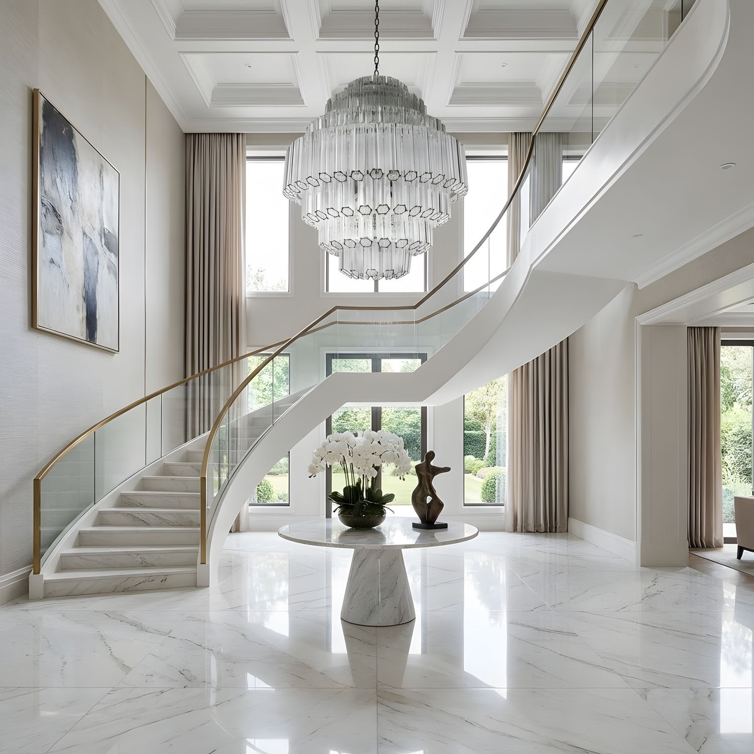 Contemporary Clear Grande Palermo Chandelier - CasaraHouse