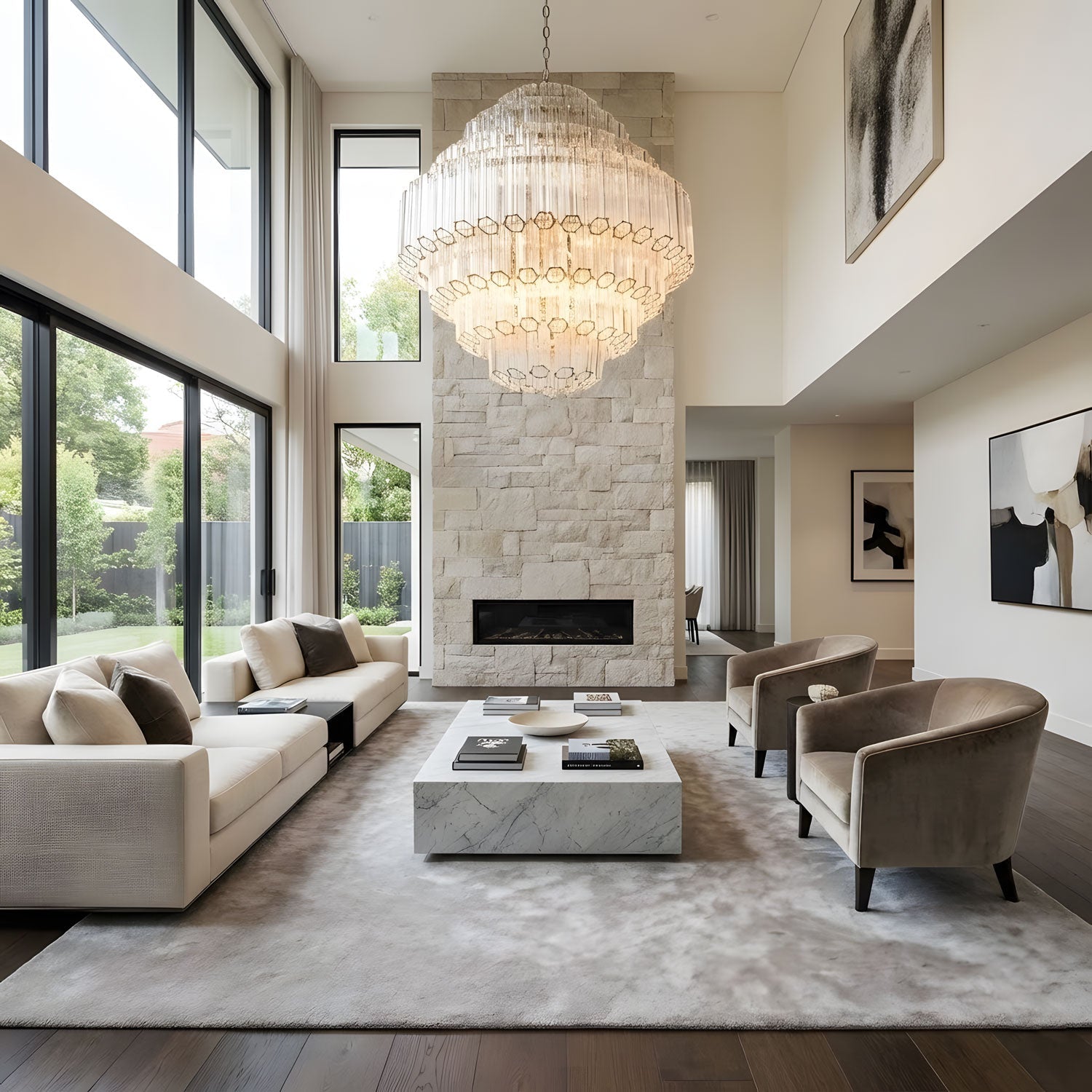 Contemporary Clear Grande Palermo Chandelier Secondary image