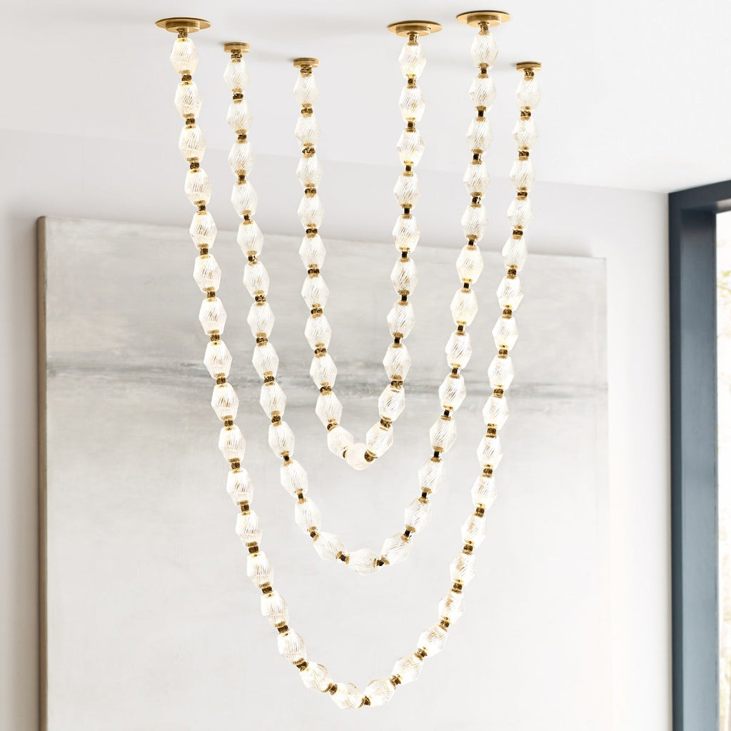 Glass Chain Chandelier