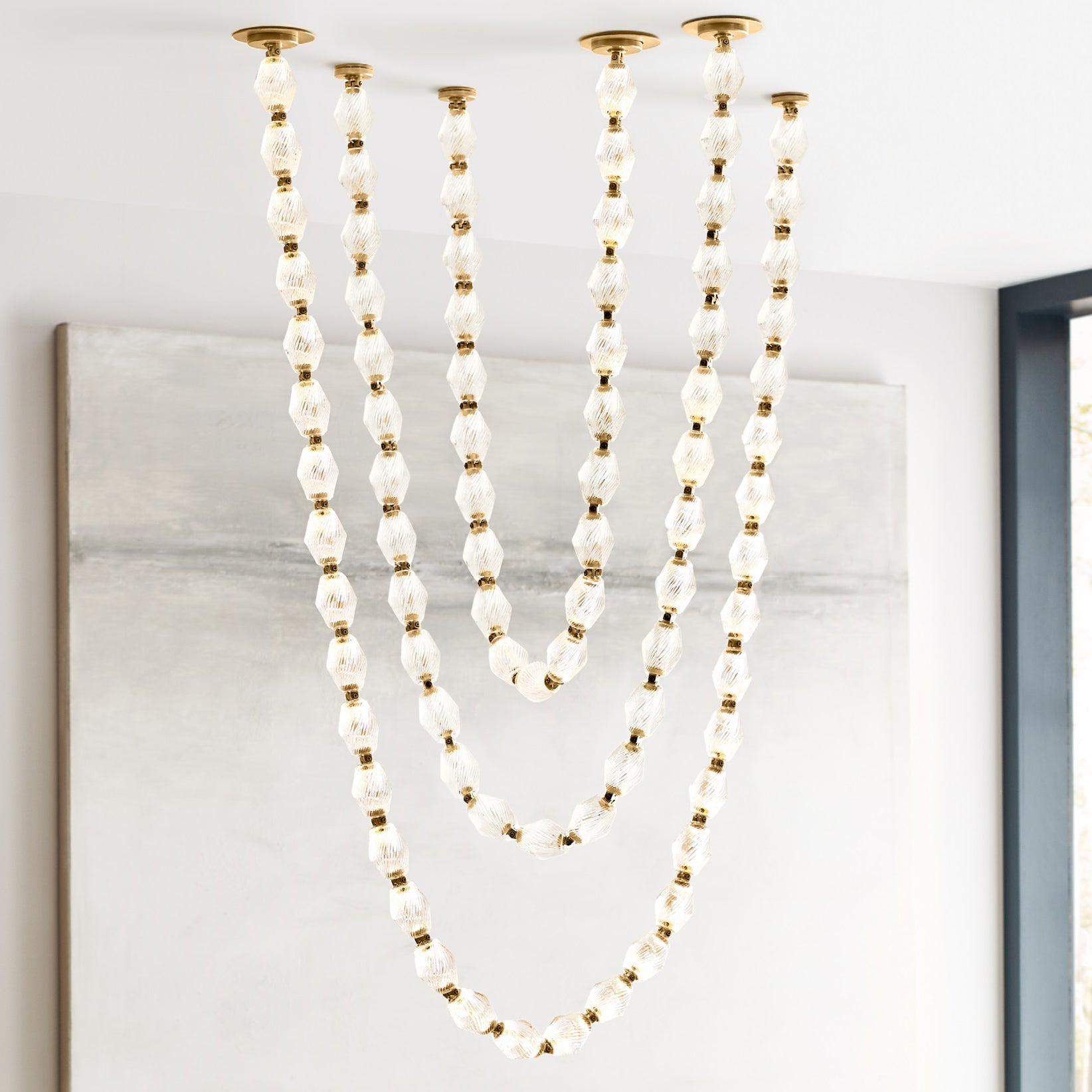 Glass Chain Chandelier