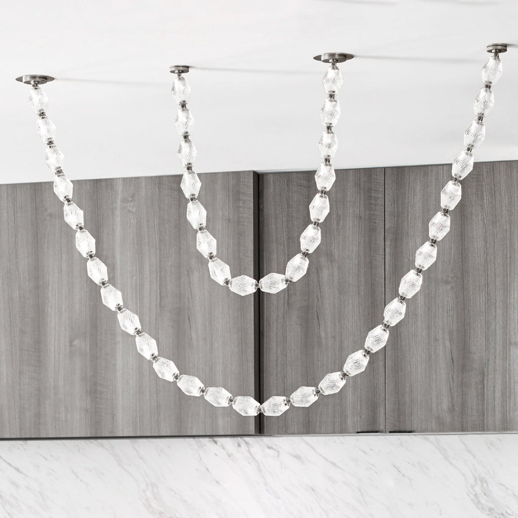 Glass Chain Chandelier