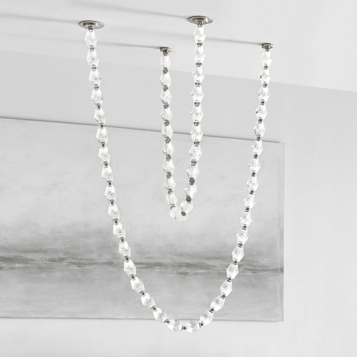Glass Chain Chandelier