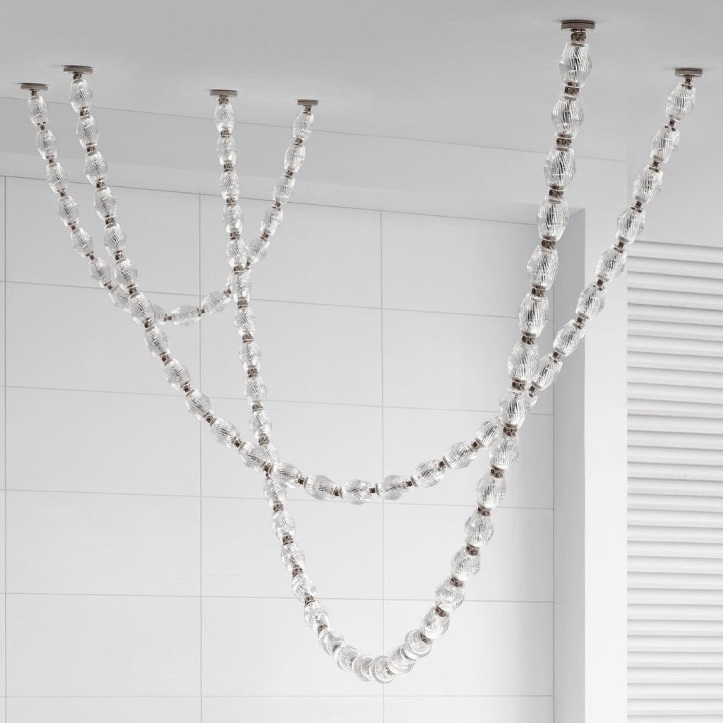Glass Chain Chandelier