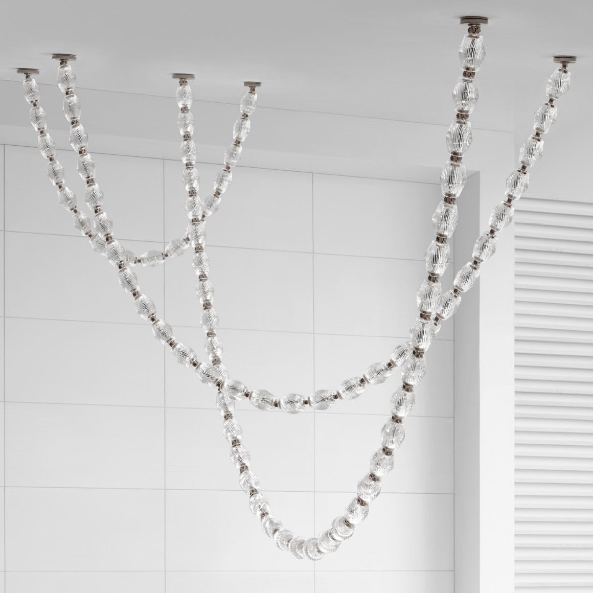 Glass Chain Chandelier