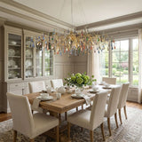 Designer Colorful Raindrop Brass Branch Chandelier - CasaraHouse