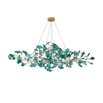 Colorful Glass Ceramic Leaf Chandelier