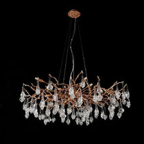 Creative Rose Crystal Brass Branch Chandelier