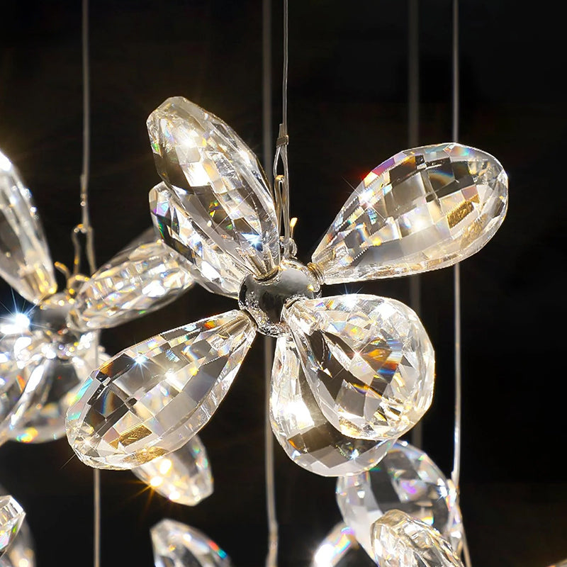 Cross Star Flower Crystal Chandelier