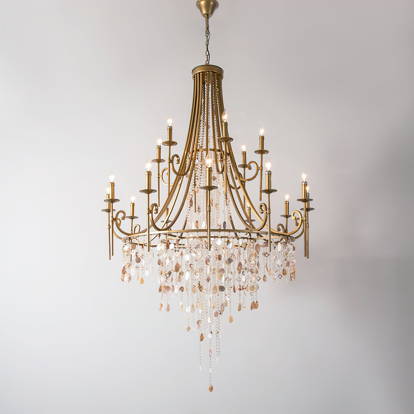 Tatum Lux Shell Crystal Chandelier Secondary image