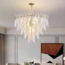 Crystal Feather Chandelier