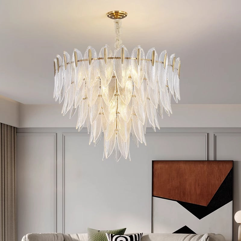Crystal Feather Chandelier