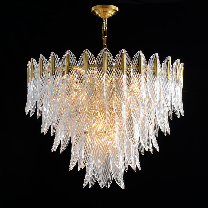 Crystal Feather Chandelier